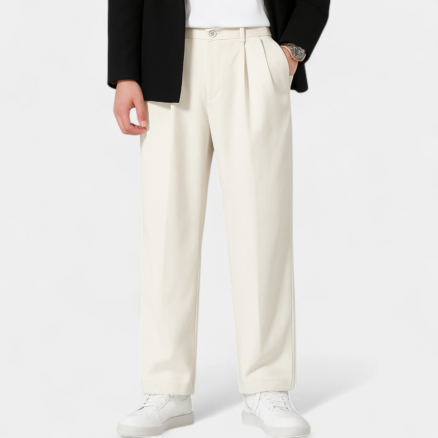 Riche | Pantalon homme business casual oversize – Coupe légère et décontractée