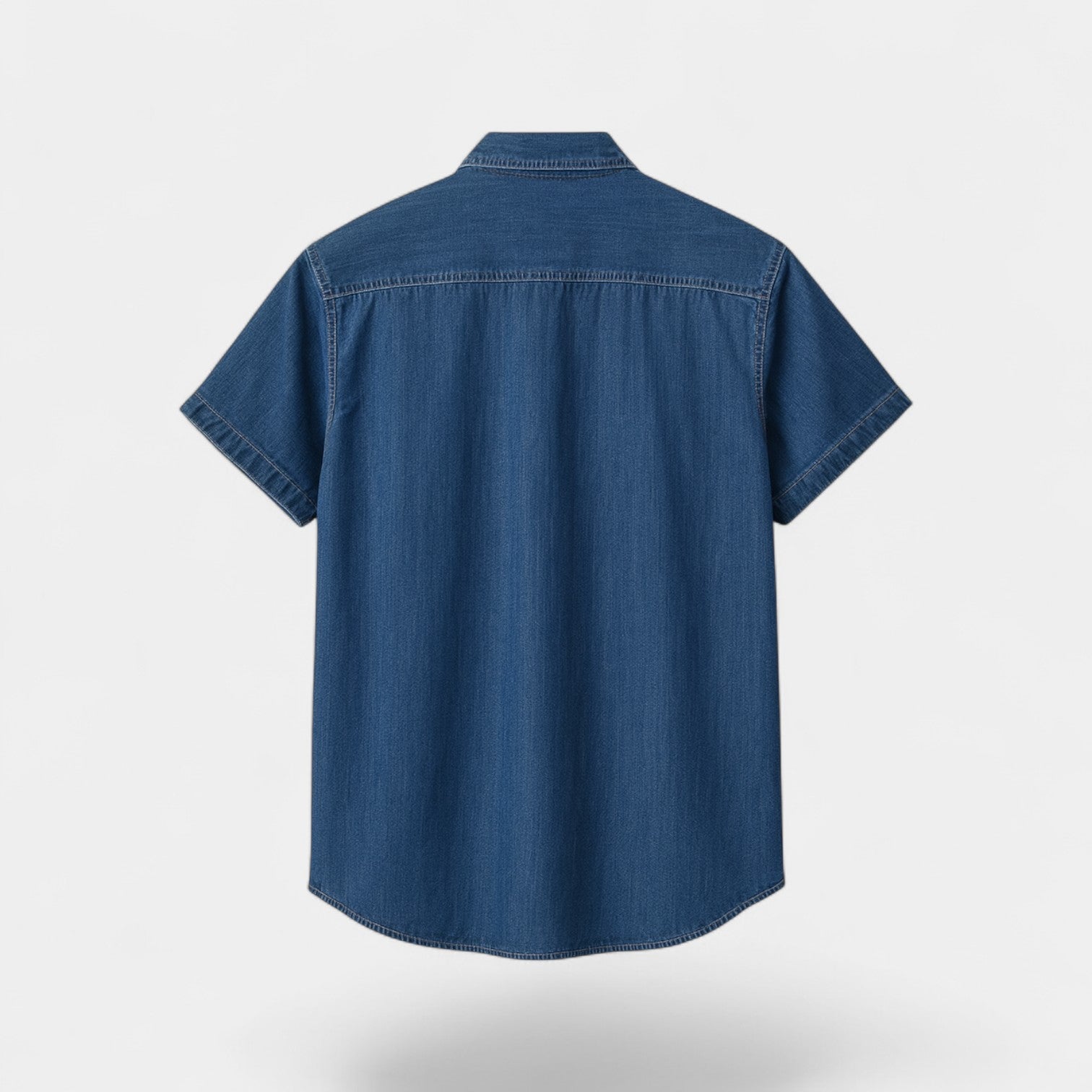 Riche | Surchemise Homme Denim Coton – Manches Courtes Casual