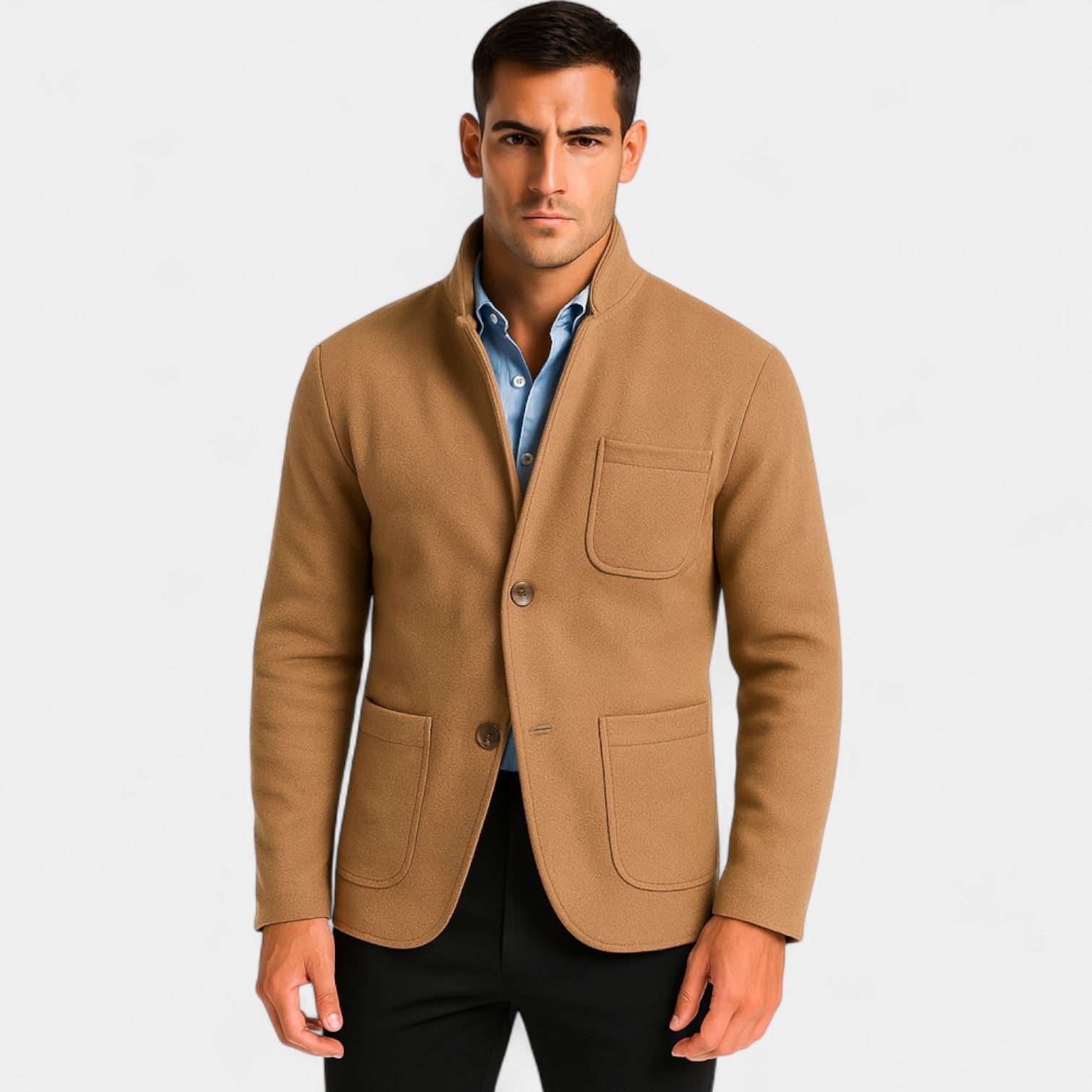 Riche | Veste de costume slim homme col montant – élégance moderne