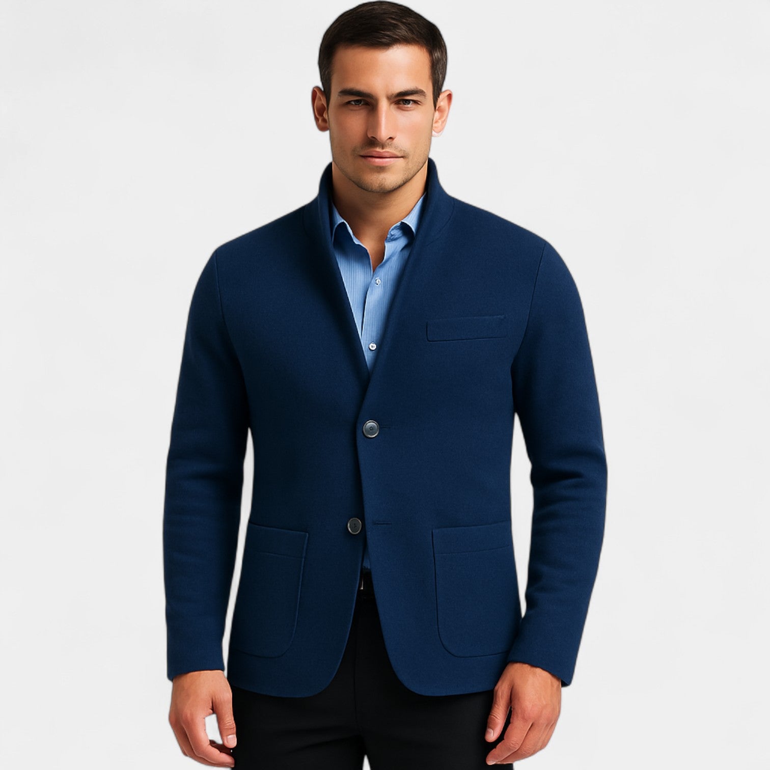 Riche | Veste de costume slim homme col montant – élégance moderne