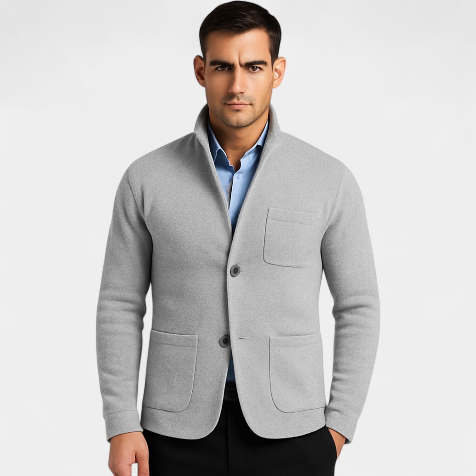 Riche | Veste de costume slim homme col montant – élégance moderne