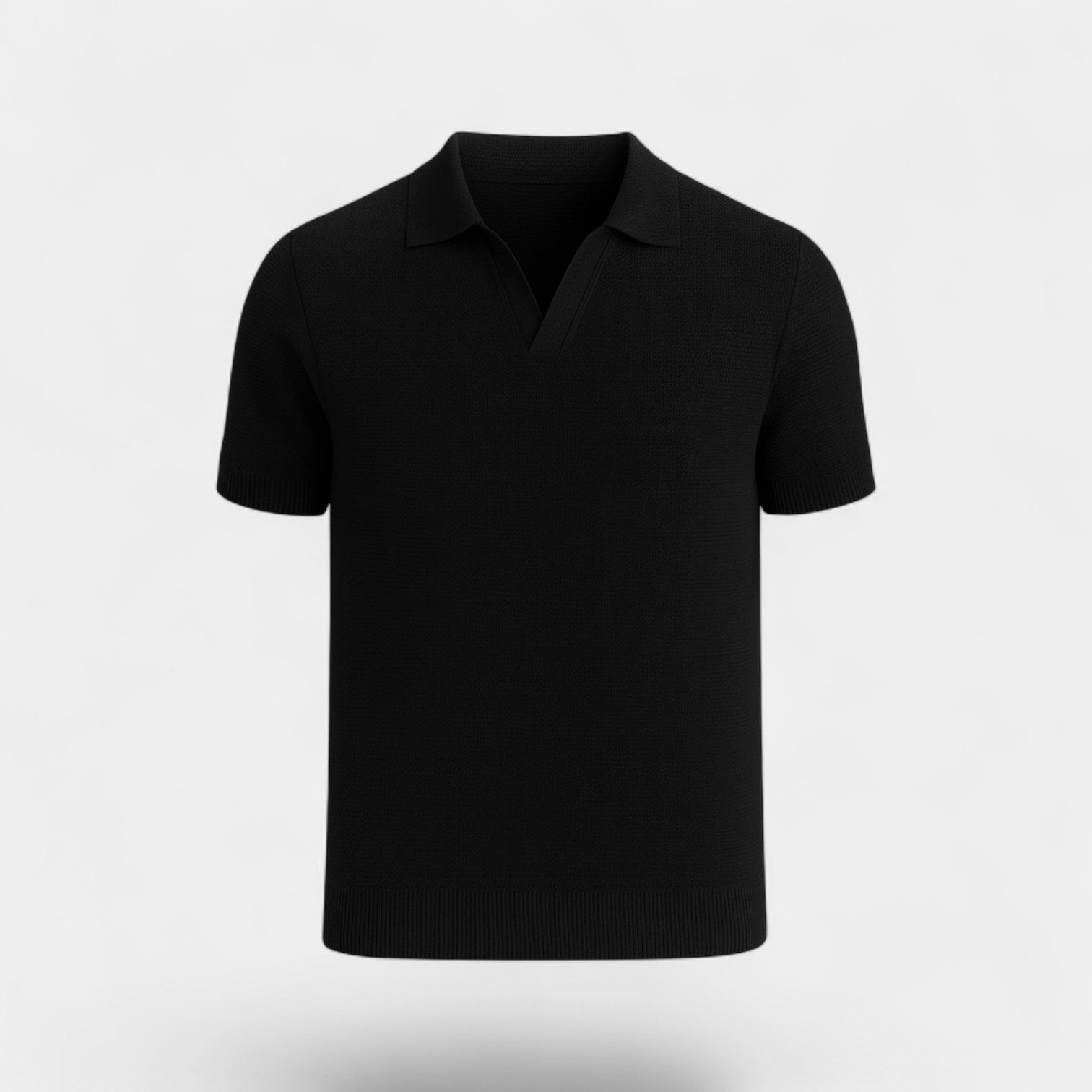 Riche | Polo Homme Slim Fit Maille – Style Minimaliste Sans Boutons