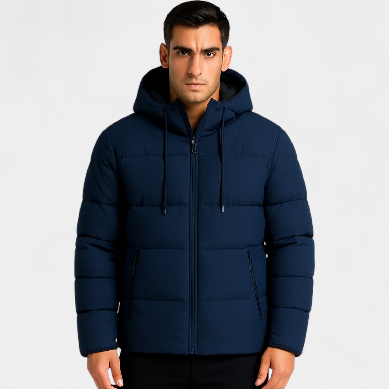 Riche | Doudoune à Capuche Homme Plume – Épais Chaud Décontracté