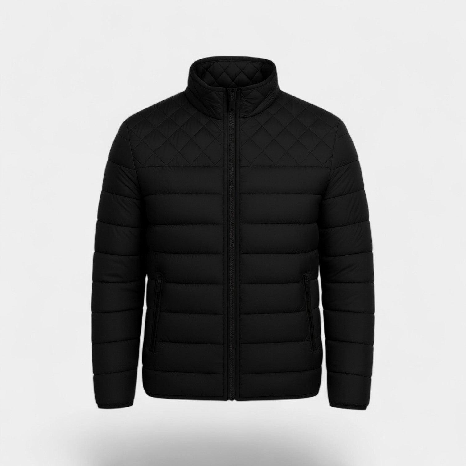 Riche | Doudoune homme hiver col montant – matelassée unie casual