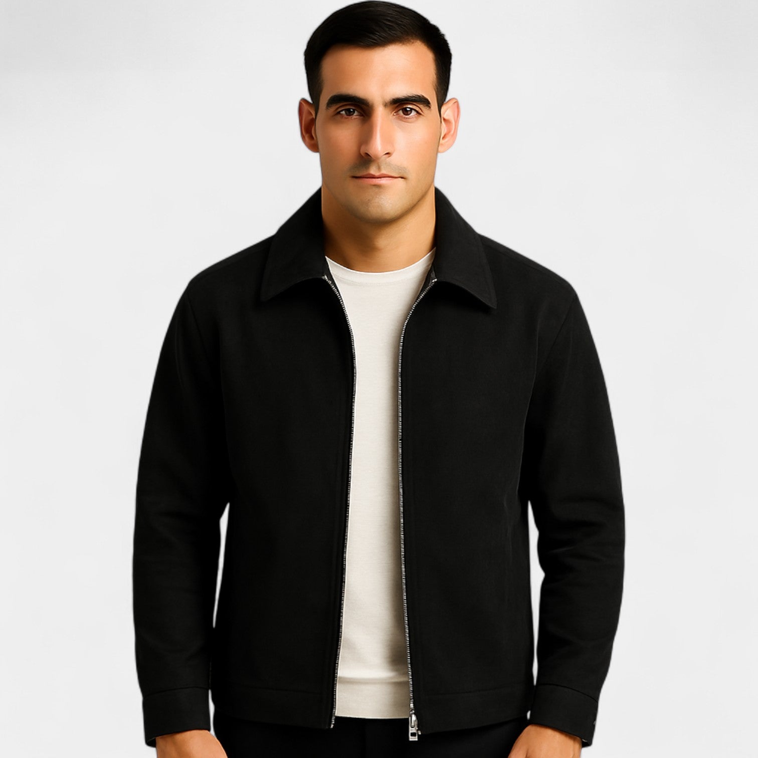 Riche | Veste courte en daim homme coupe ample – allure décontractée raffinée
