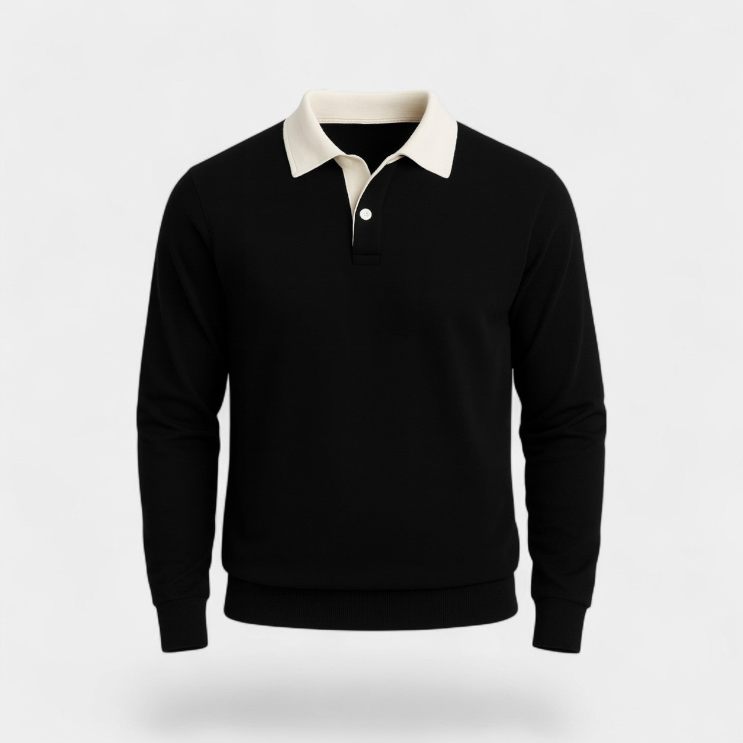 Riche | Polo homme coton manches longues - Coupe élégante décontractée