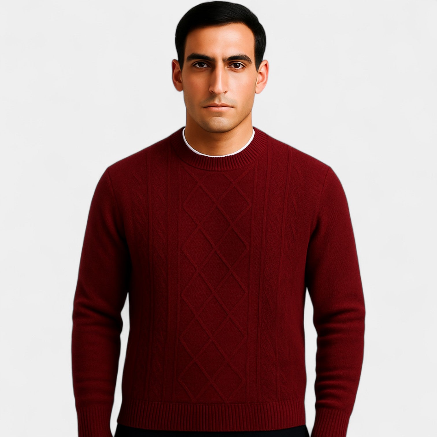 Riche | Pull homme col rond tricoté – Coupe ample et chaude