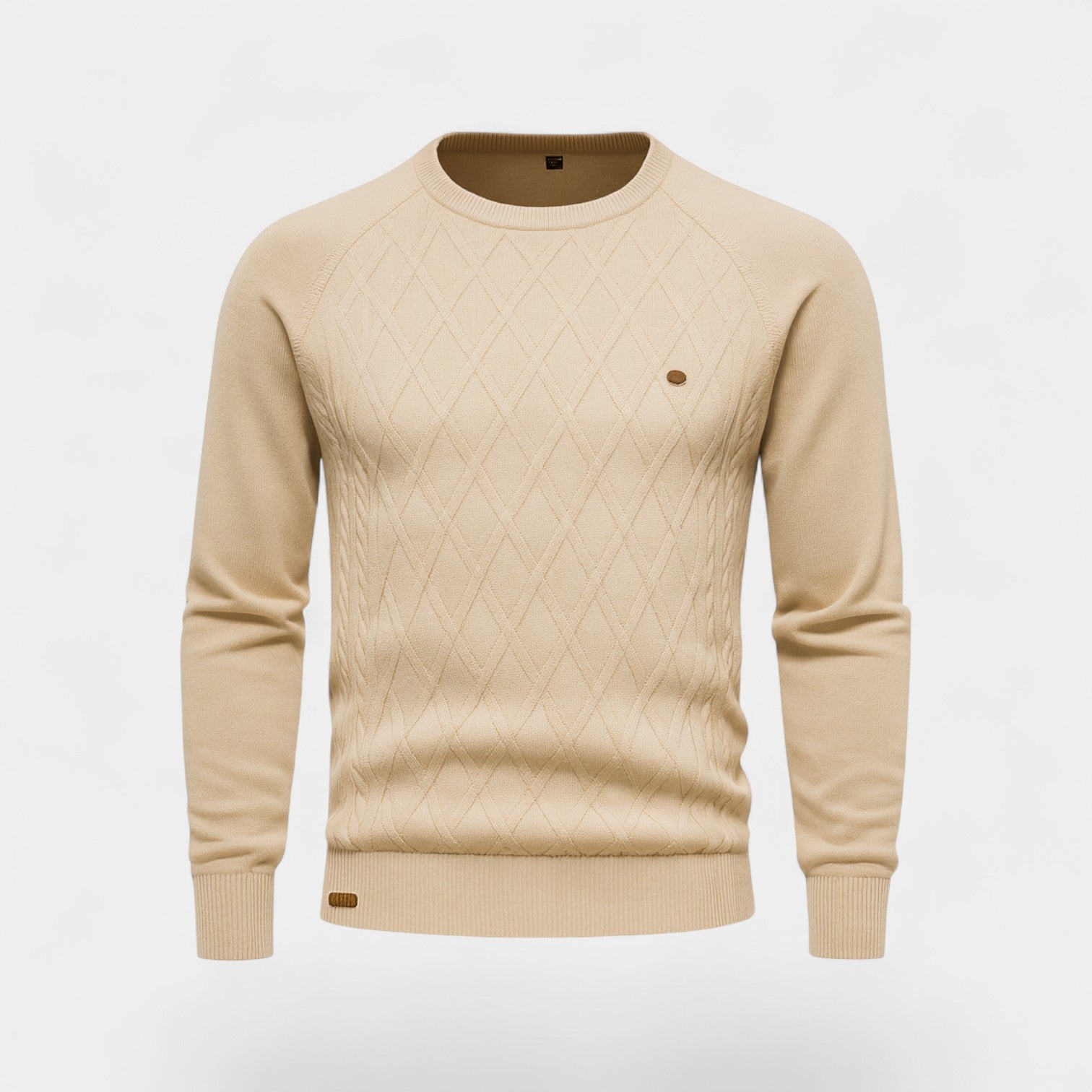 Riche | Pull col rond coton homme – coupe classique unie