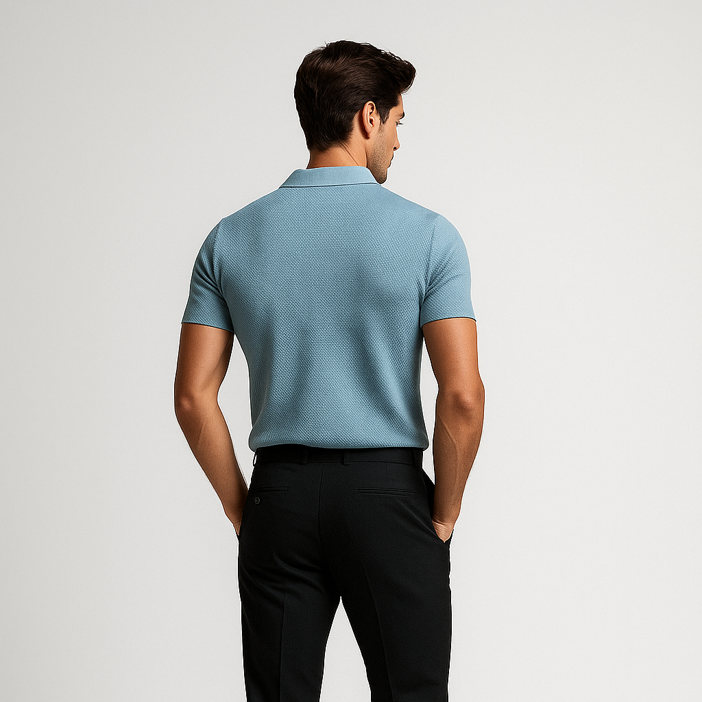 Riche | Cotton Polo Sans Boutons - Élégance Riviera