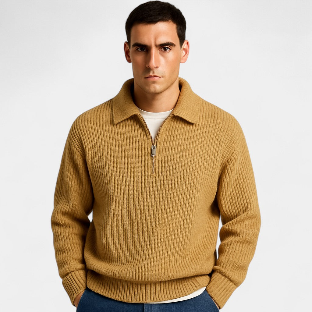 Riche | Pull zippé homme en maille - Coupe ample tendance