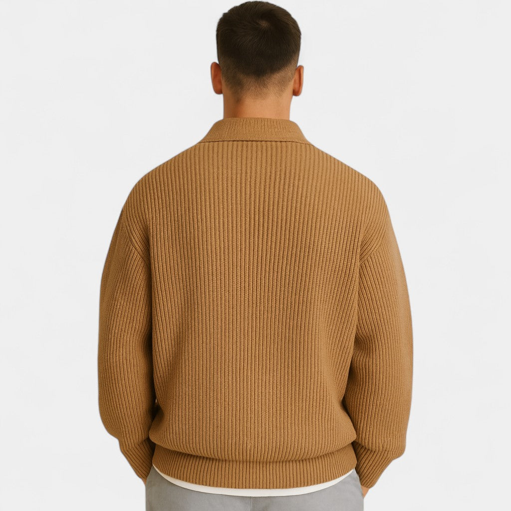 Riche | Pull zippé homme en maille - Coupe ample tendance