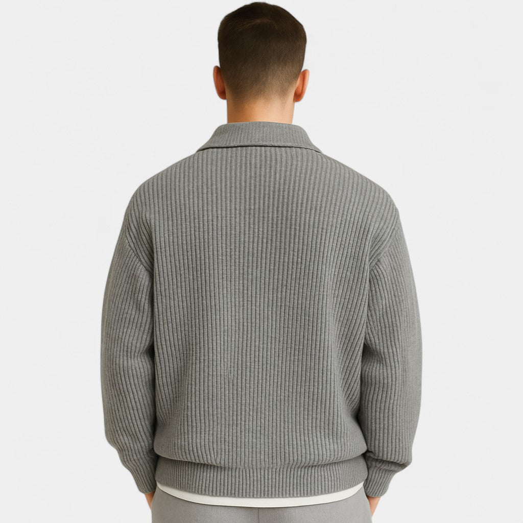Riche | Pull zippé homme en maille - Coupe ample tendance