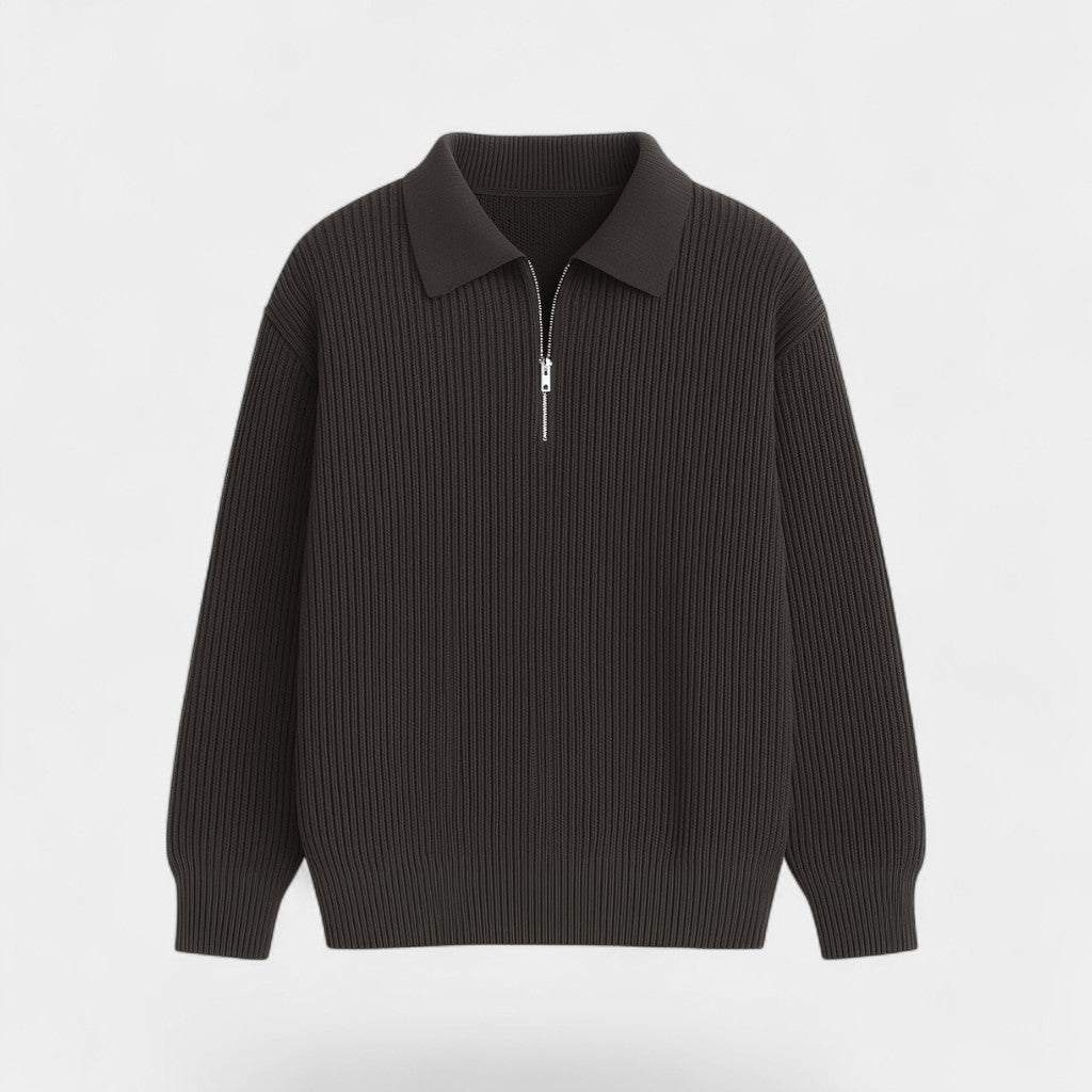 Riche | Pull zippé homme en maille - Coupe ample tendance