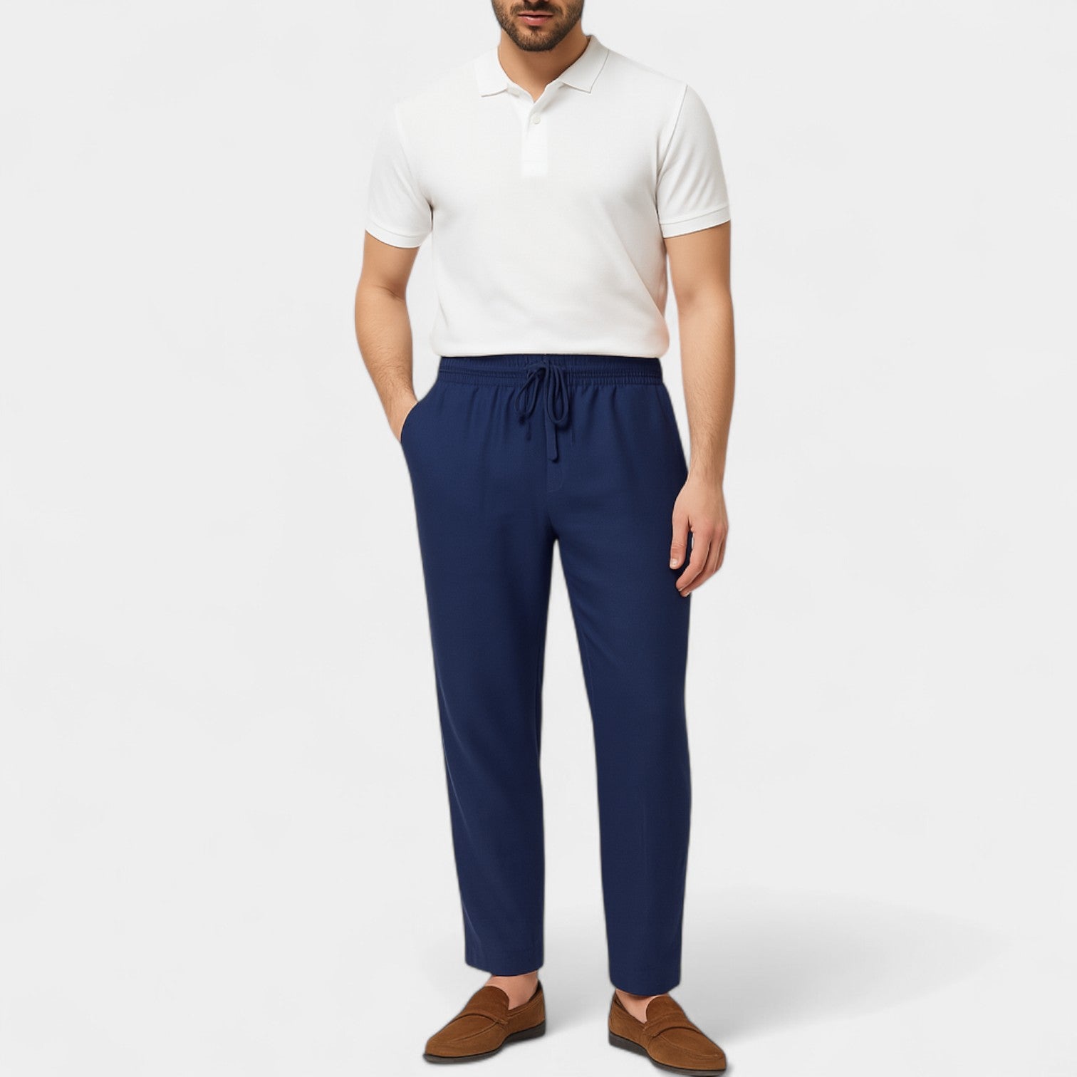 Riche | Pantalon en lin – coupe Riviera décontractée