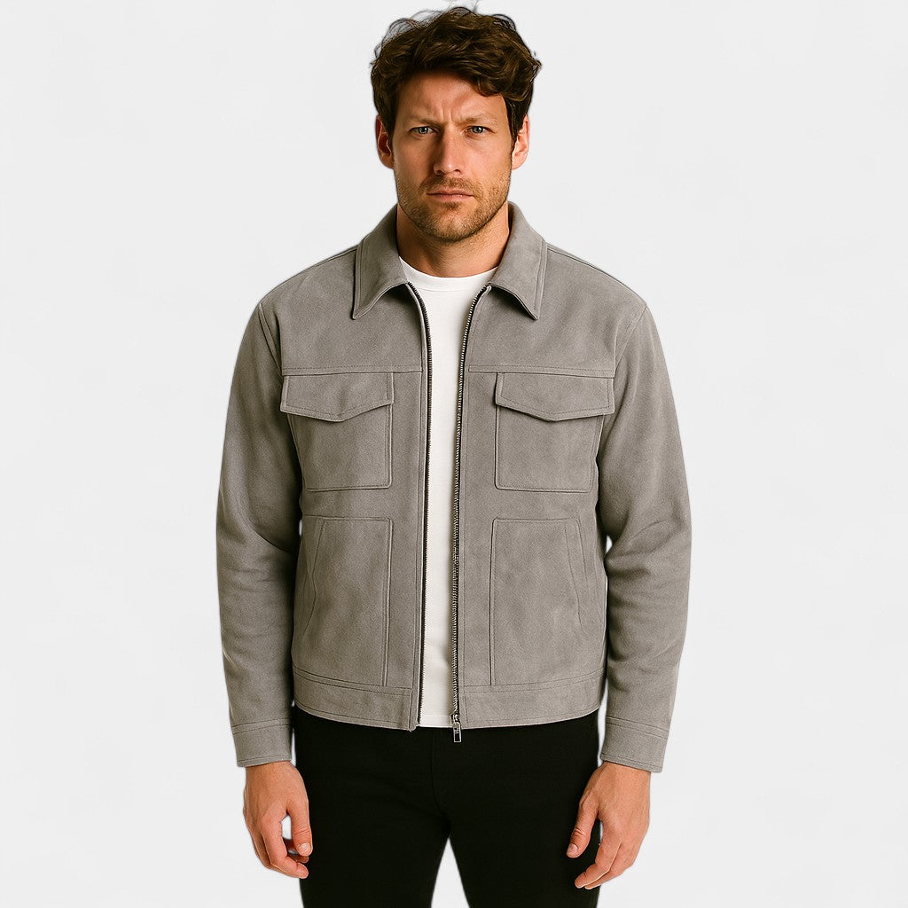 Riche | Veste homme daim coupe-vent – Luxe rétro casual