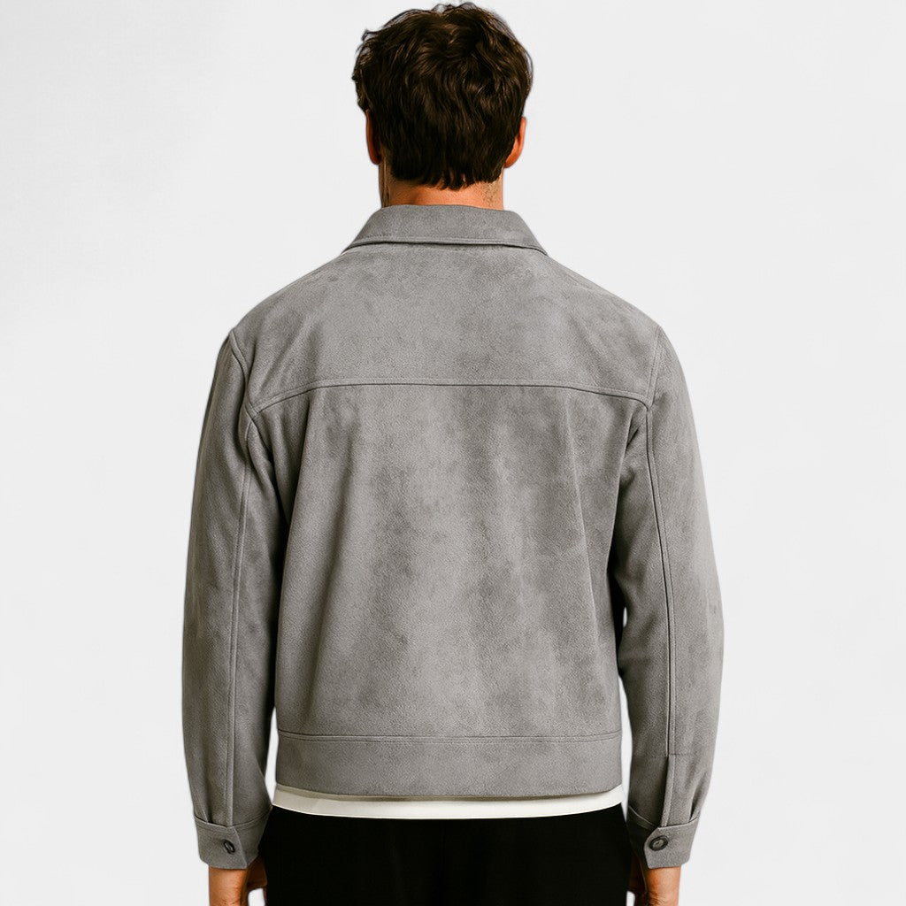 Riche | Veste homme daim coupe-vent – Luxe rétro casual