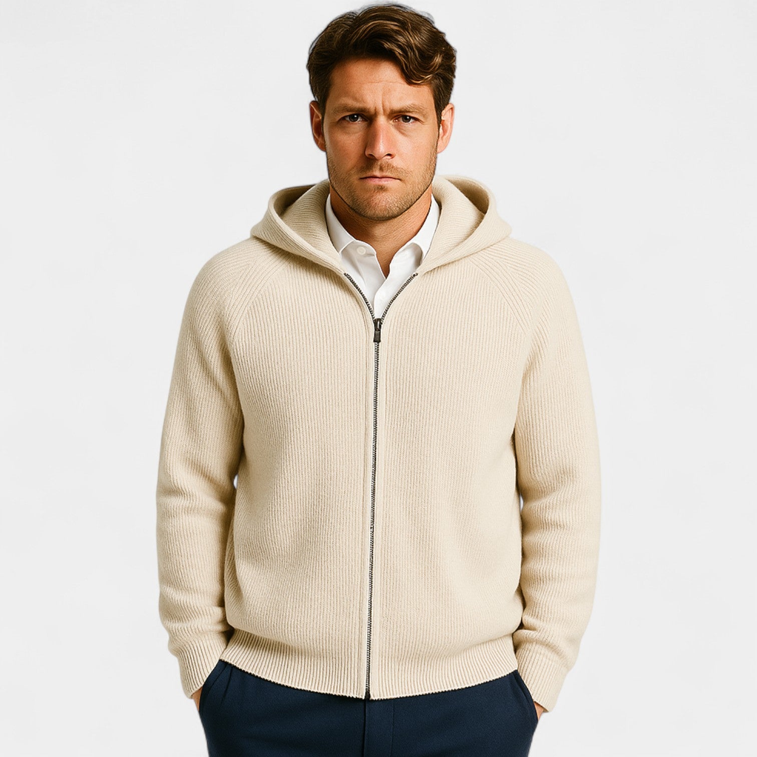 Riche | Veste homme laine coupe ample - Maille chaude décontractée