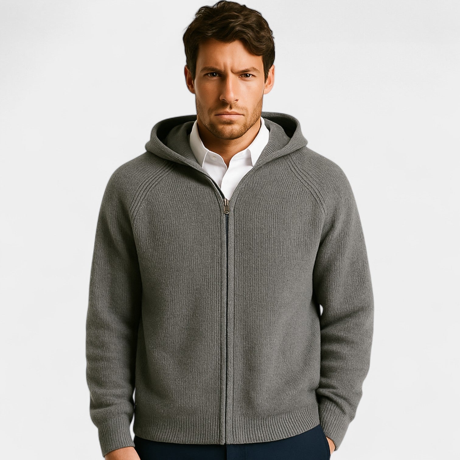 Riche | Veste homme laine coupe ample - Maille chaude décontractée