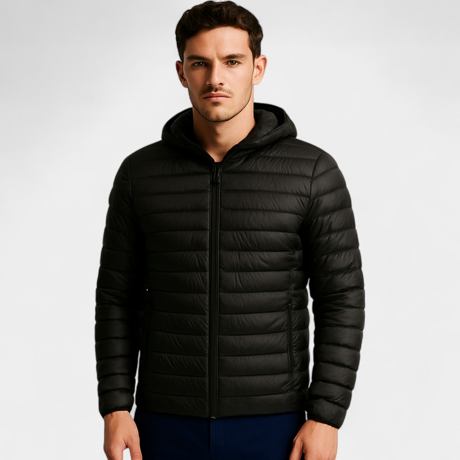 Riche | Doudoune homme capuche matelassée essentiel hiver