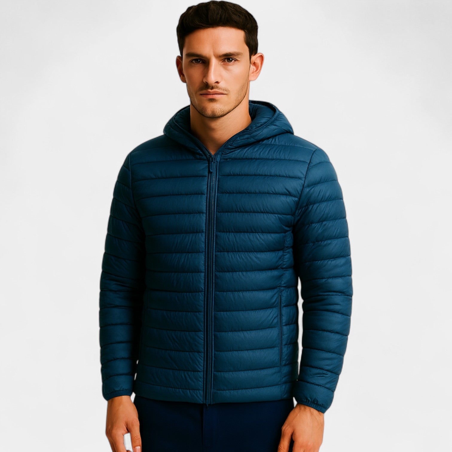 Riche | Doudoune homme capuche matelassée essentiel hiver