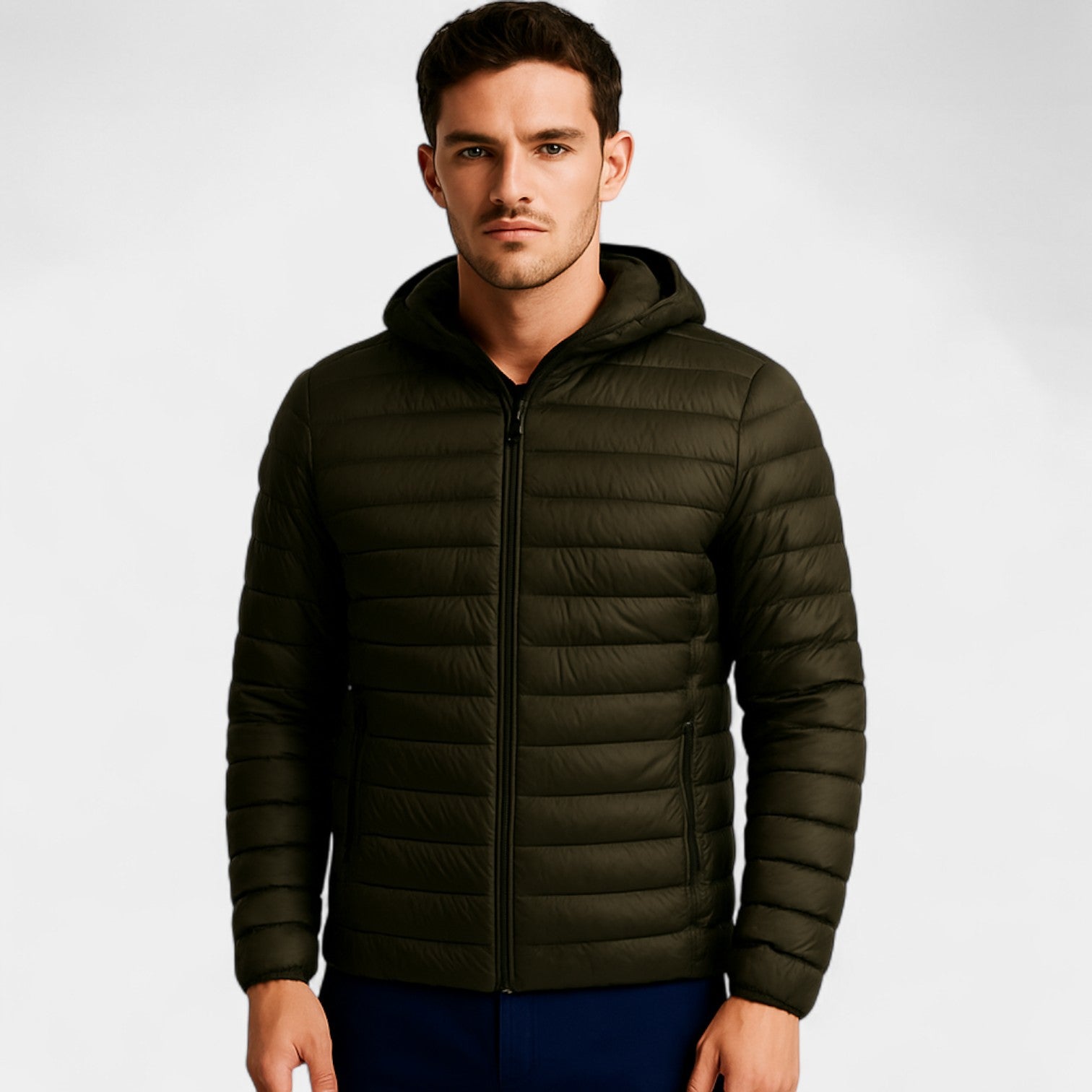 Riche | Doudoune homme capuche matelassée essentiel hiver