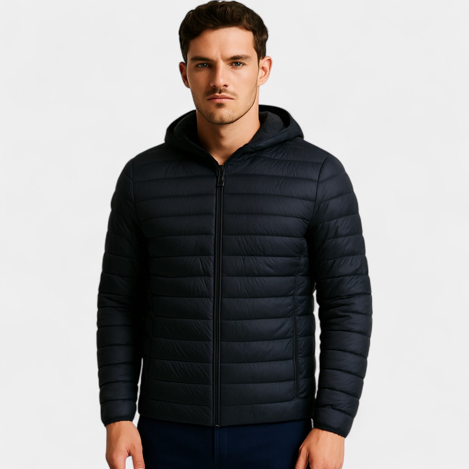 Riche | Doudoune homme capuche matelassée essentiel hiver