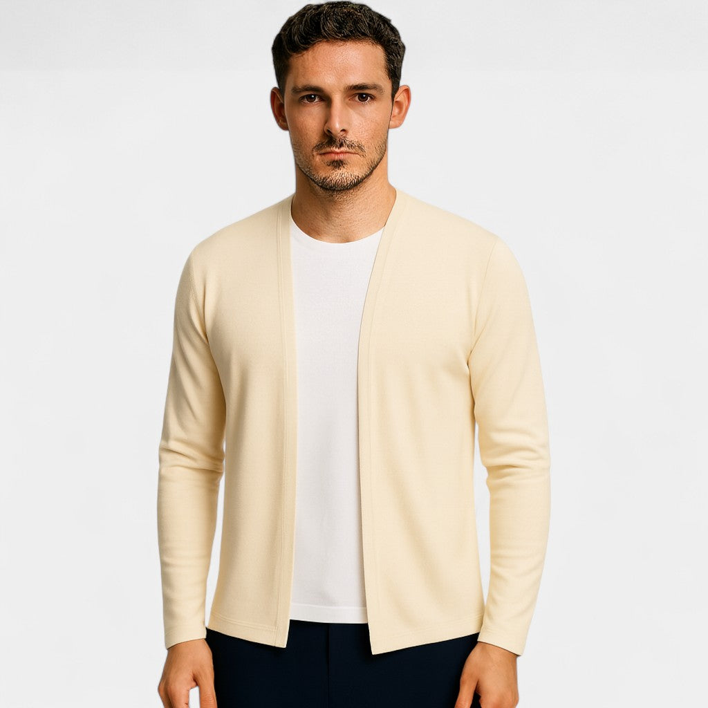 Riche | Cardigan homme coton – Basique ajusté décontracté