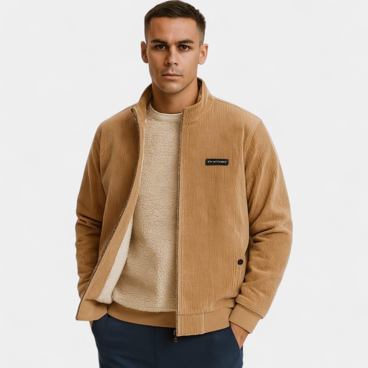 Riche | Veste homme velours côtelé coupe décontractée - style intemporel raffiné