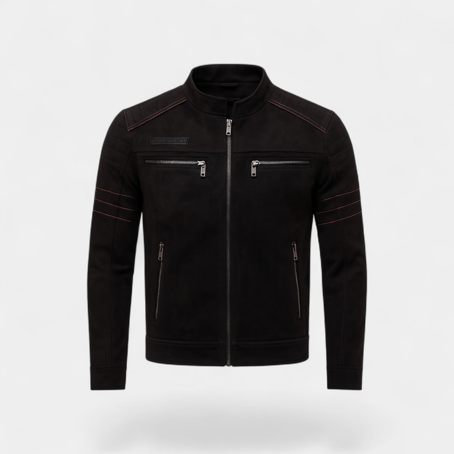 Riche | Veste biker homme cuir suédé – coupe slim streetwear