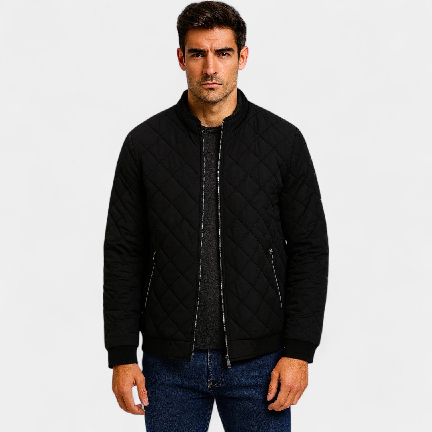 Riche | Veste matelassée homme coton laine – Couche d’hiver minimaliste