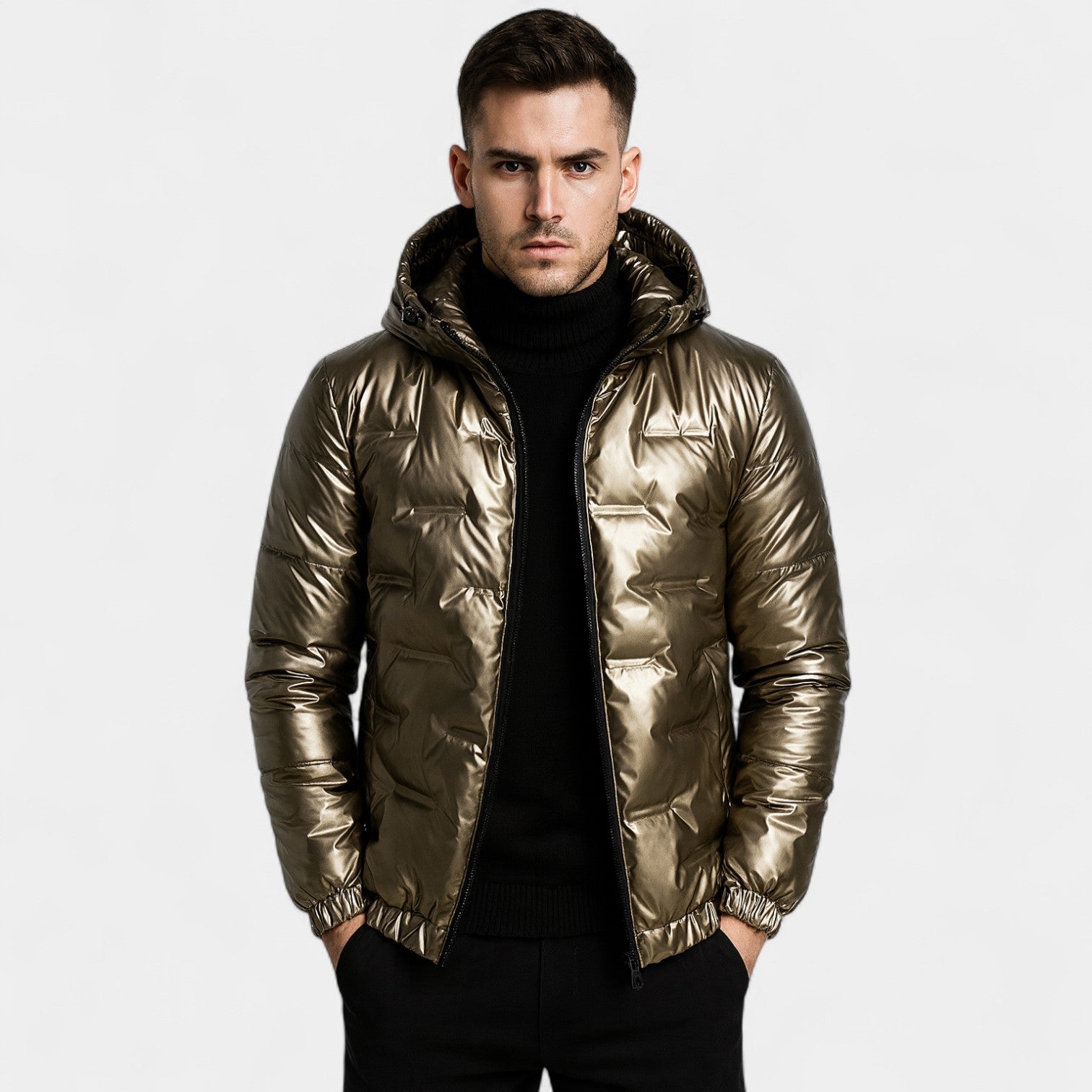 Riche | Doudoune Homme à Capuche en Duvet – Légèreté et Chaleur Épurée
