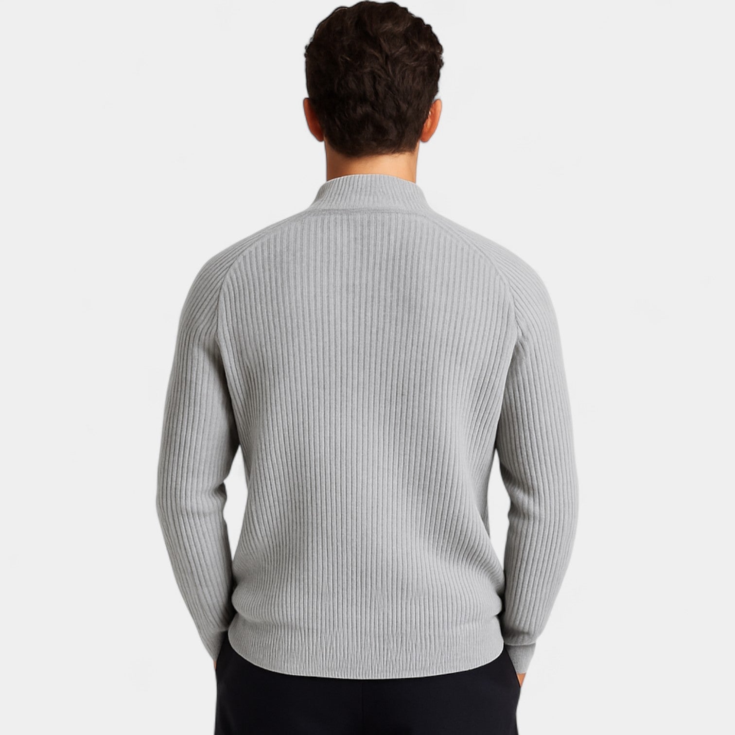 Riche | Cardigan pur cachemire homme – maille épaisse, style décontracté