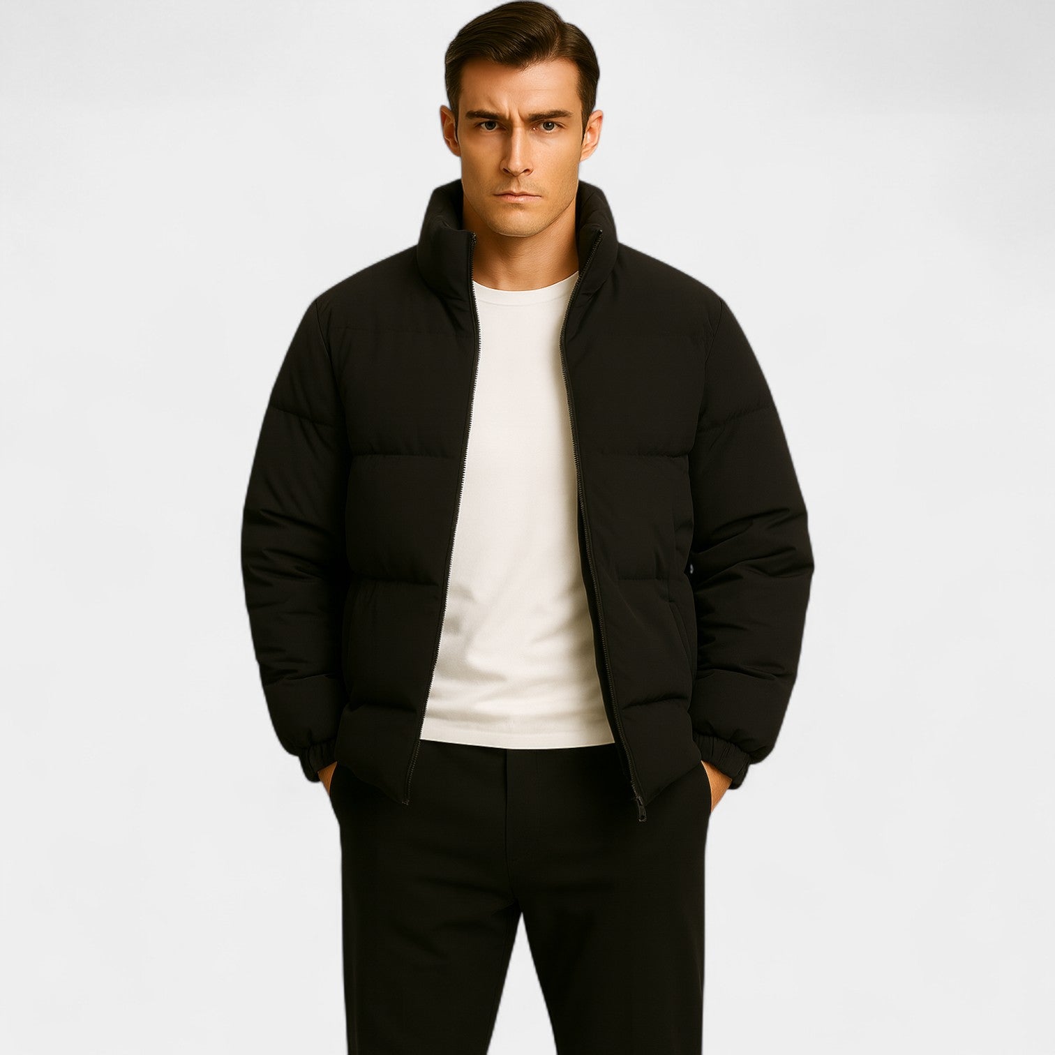 Riche | Doudoune Homme Matière Technique – Style Minimaliste et Chaleur