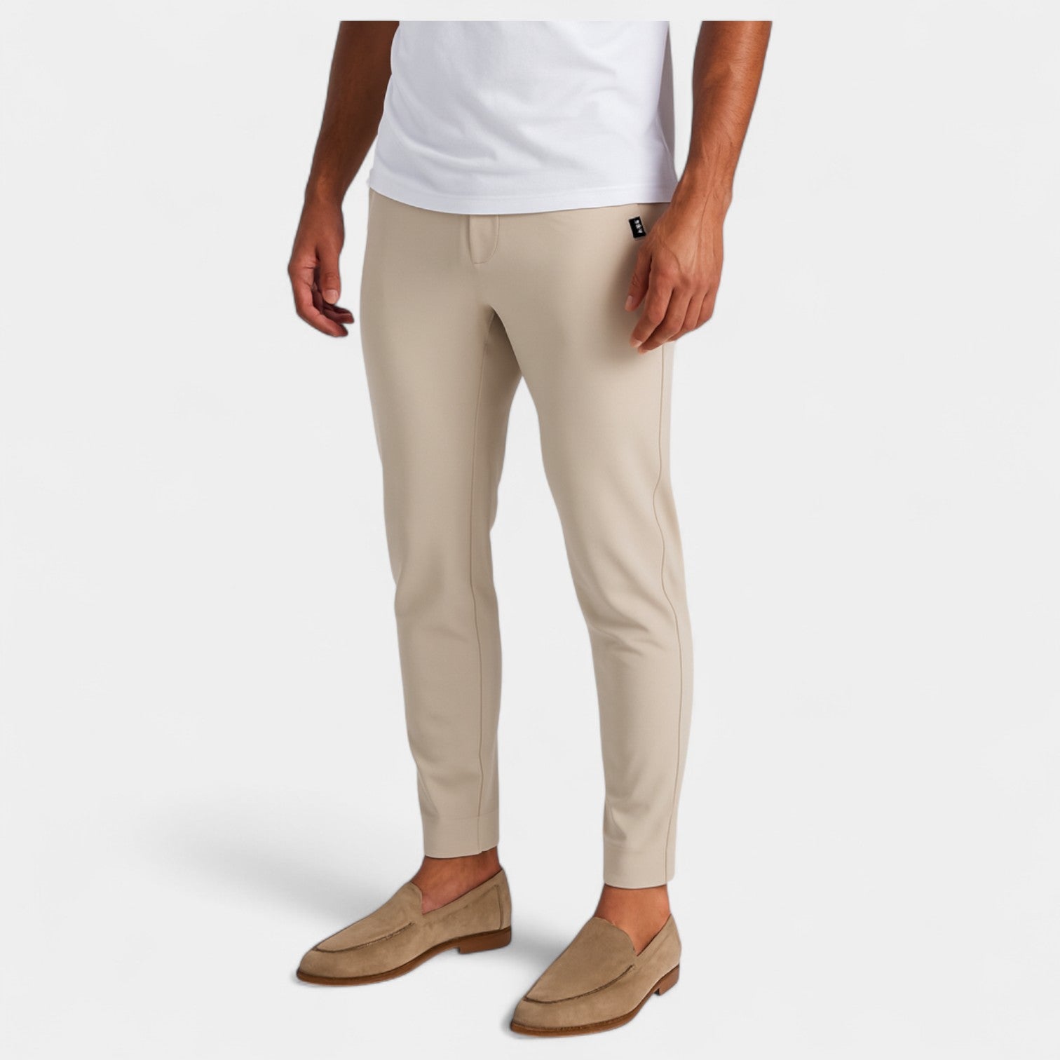 Riche | Pantalon homme en soie glacée – Taille haute confort absolu