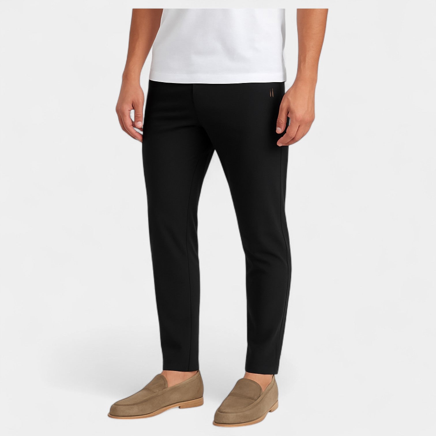 Riche | Pantalon homme en soie glacée – Taille haute confort absolu