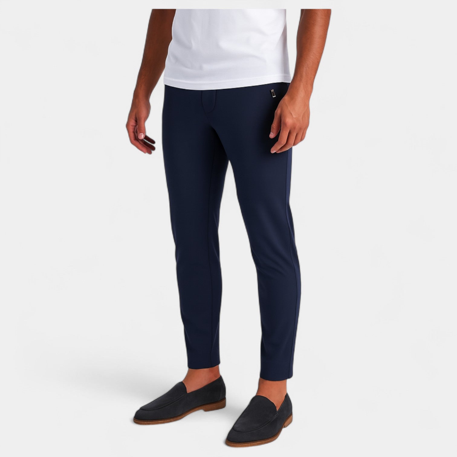 Riche | Pantalon homme en soie glacée – Taille haute confort absolu