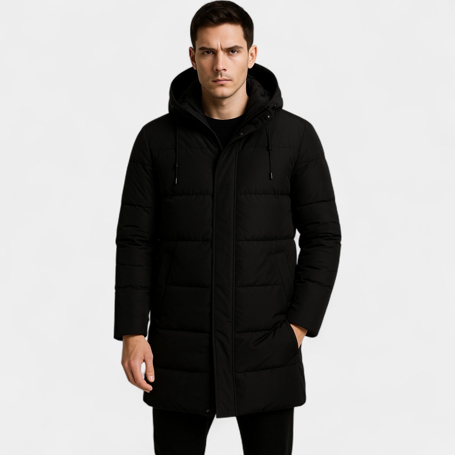 Riche | Parka homme coton à capuche matelassée – veste chaude hiver