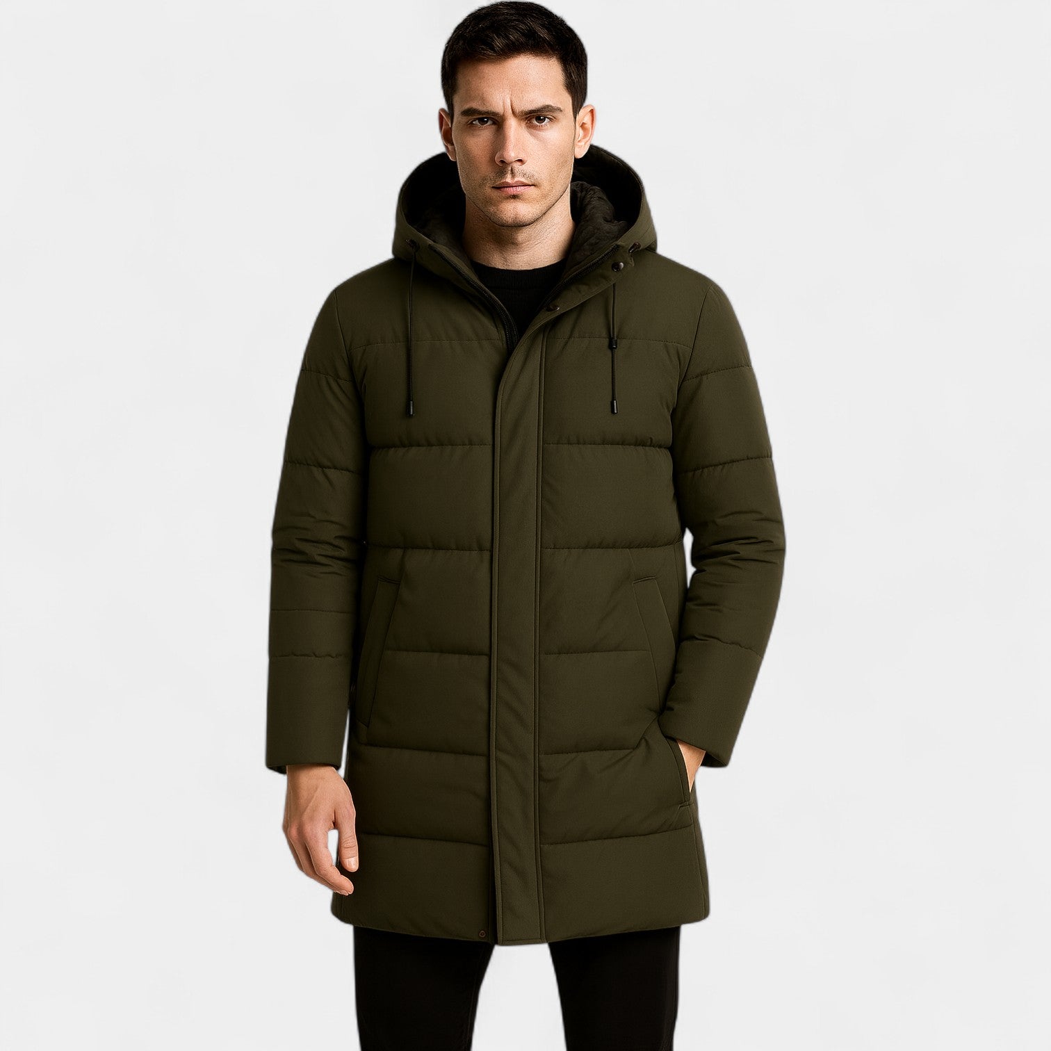 Riche | Parka homme coton à capuche matelassée – veste chaude hiver