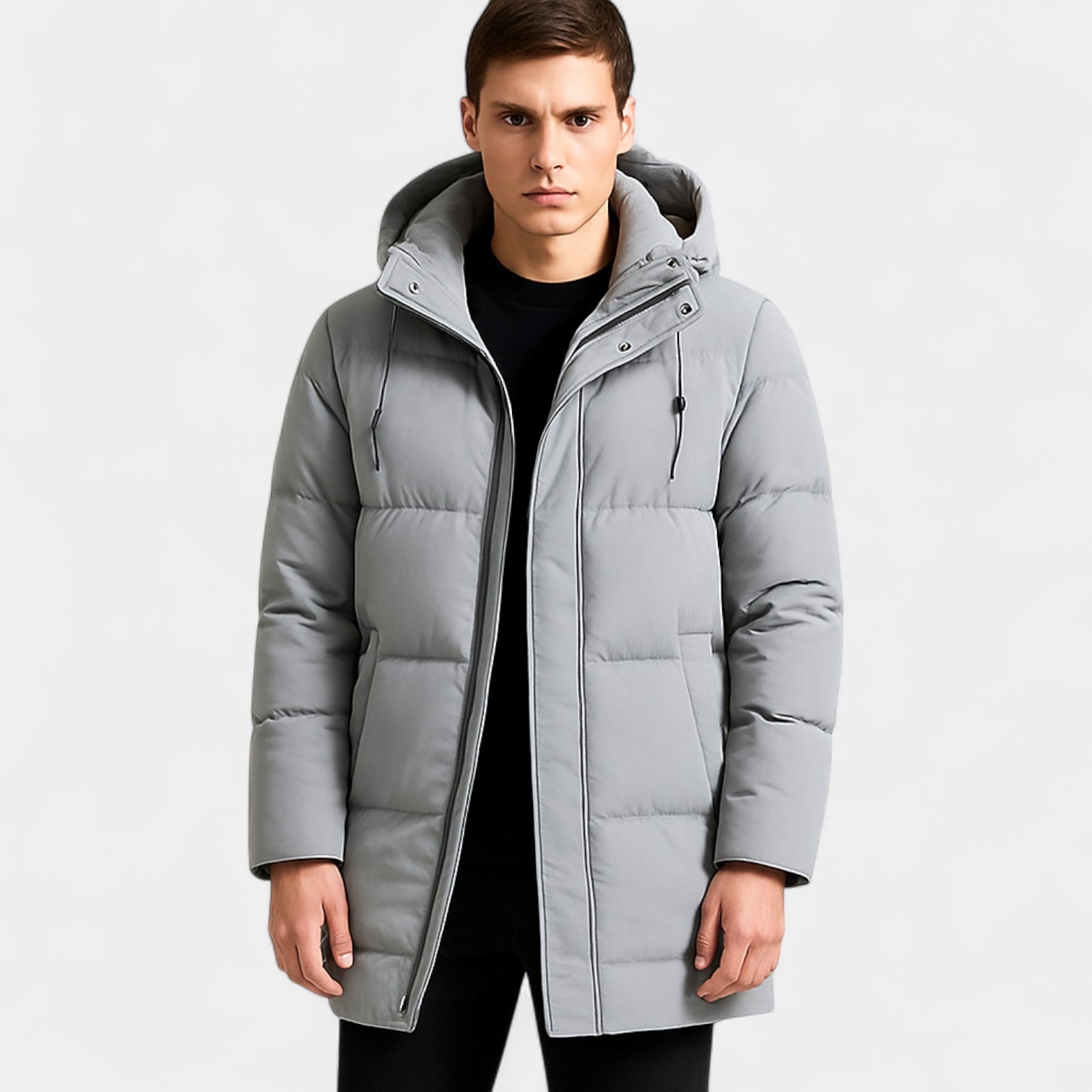 Riche | Parka homme coton à capuche matelassée – veste chaude hiver