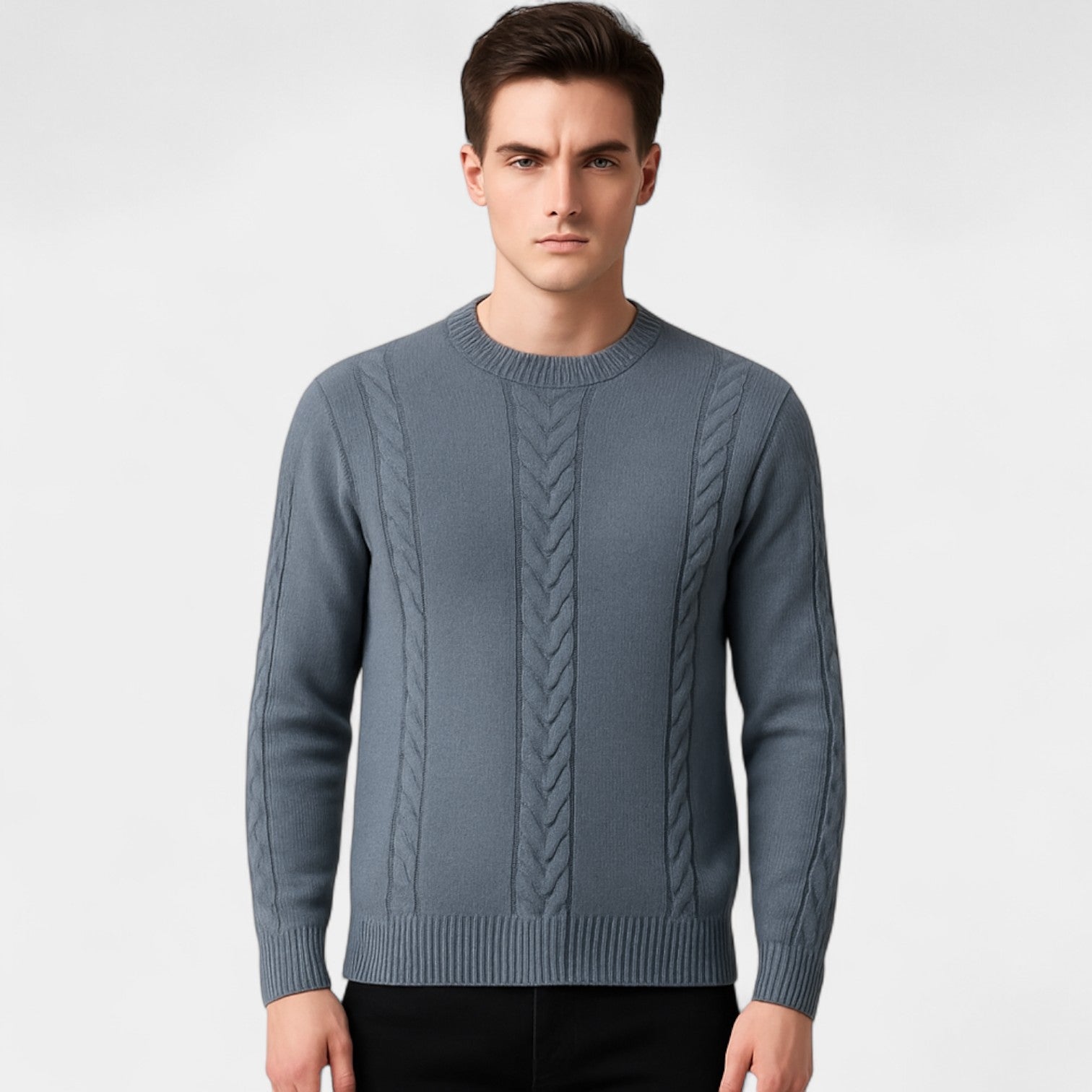 Riche | Pull homme laine torsadé – élégance chaude intemporelle