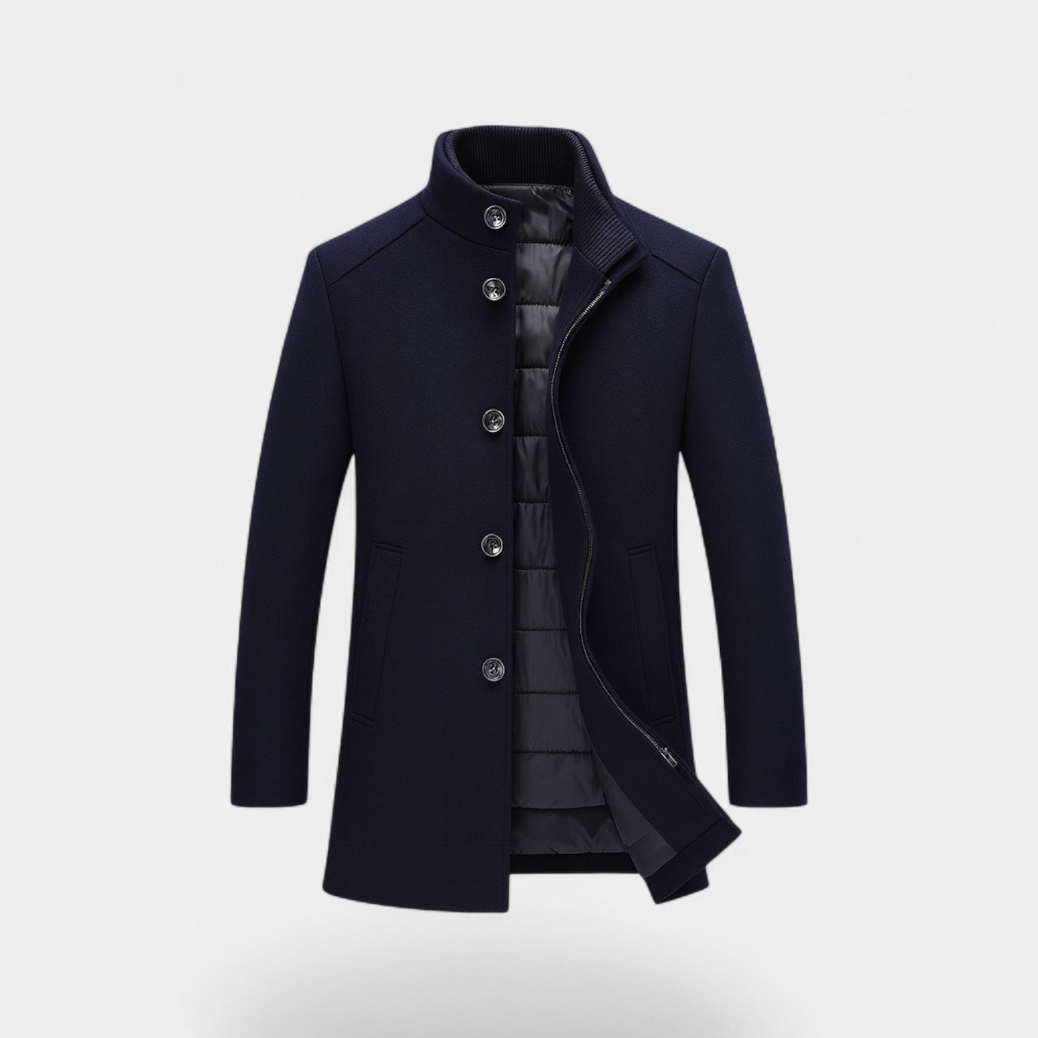 Riche | Manteau trench parka homme en mélange technique – col montant gilet amovible