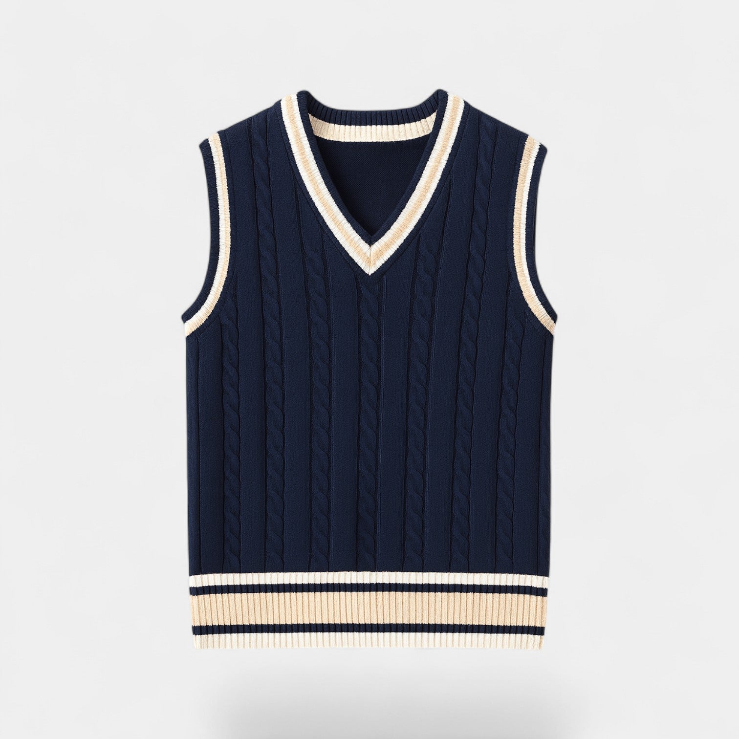 Riche | Gilet sans manches homme col V torsadé – luxe décontracté intemporel