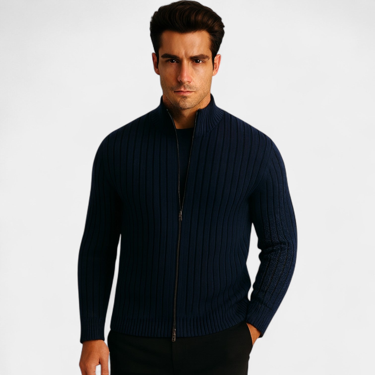 Riche | Gilet homme coton zippé – Outerwear minimaliste raffiné