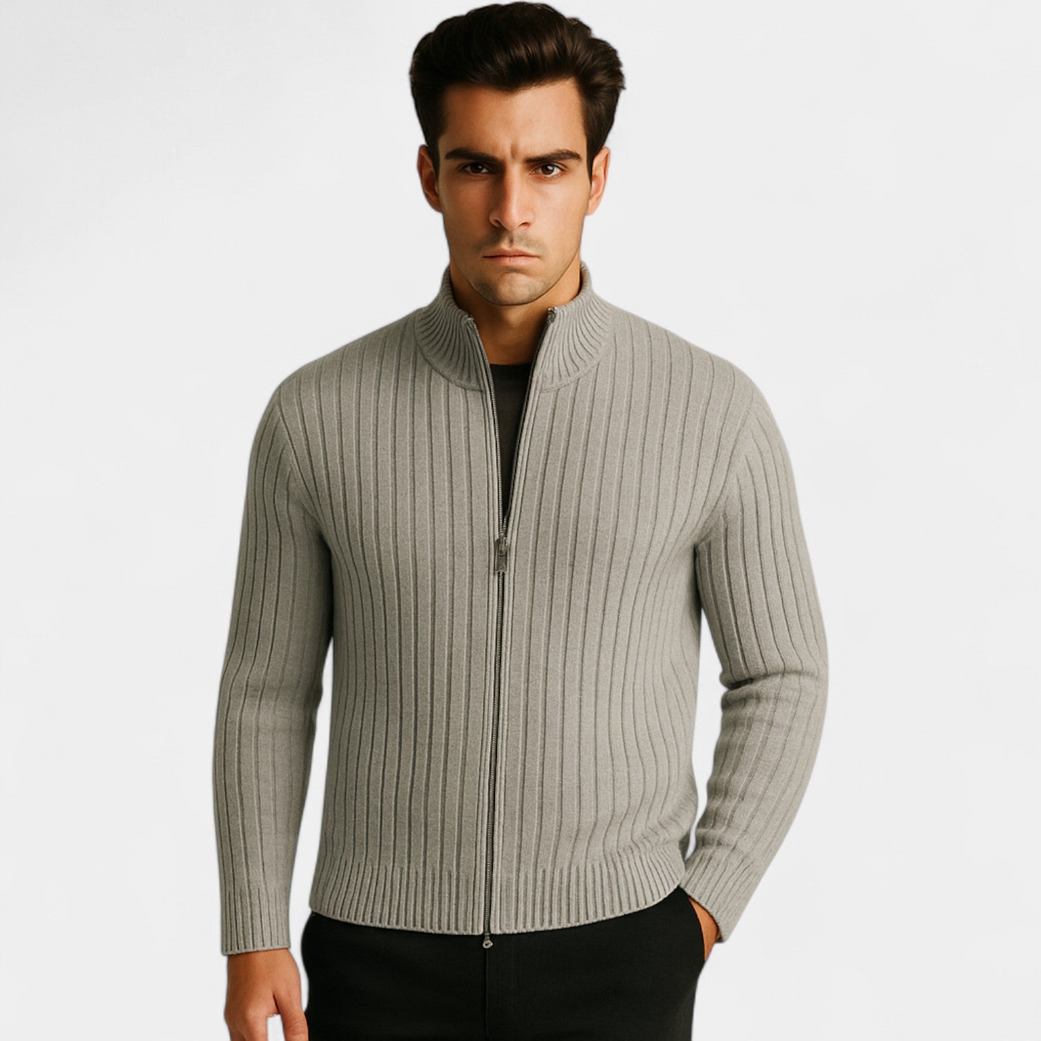 Riche | Gilet homme coton zippé – Outerwear minimaliste raffiné