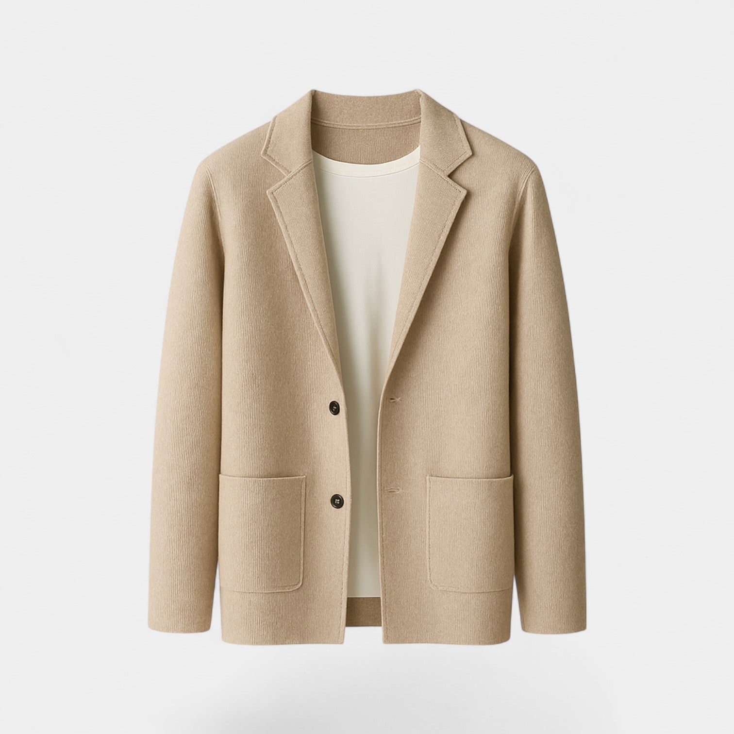 Riche | Cardigan homme coton mercerisé - Col V boutonné tricoté