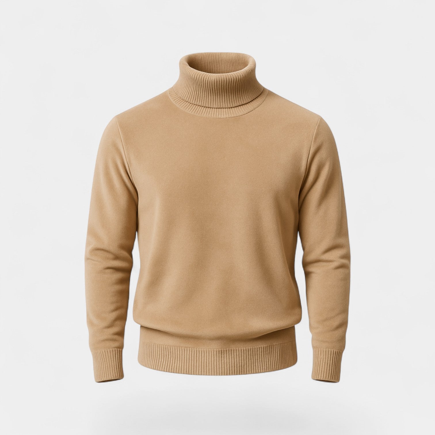 Riche | Pull col roulé homme doublé laine – coupe épaisse velours