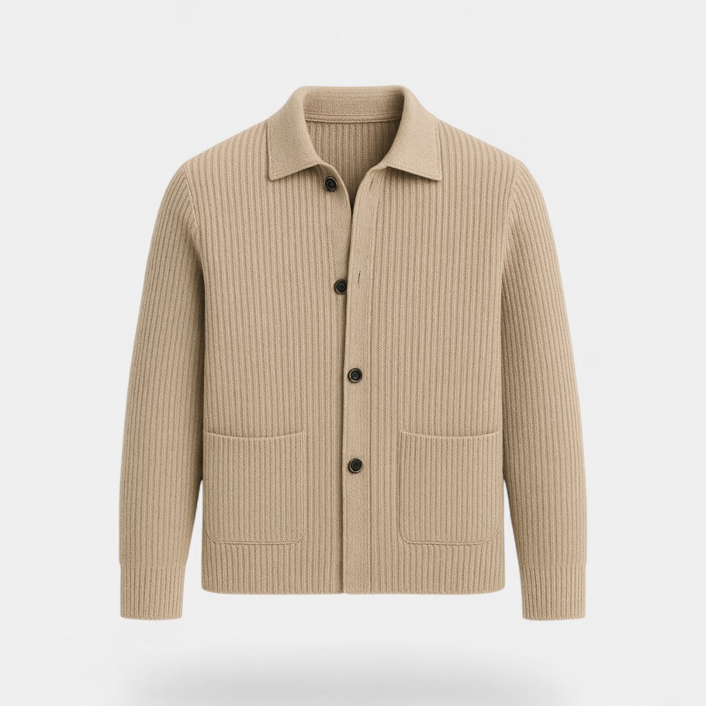 Riche | Cardigan homme coton tricoté – Boutonné raffiné classique