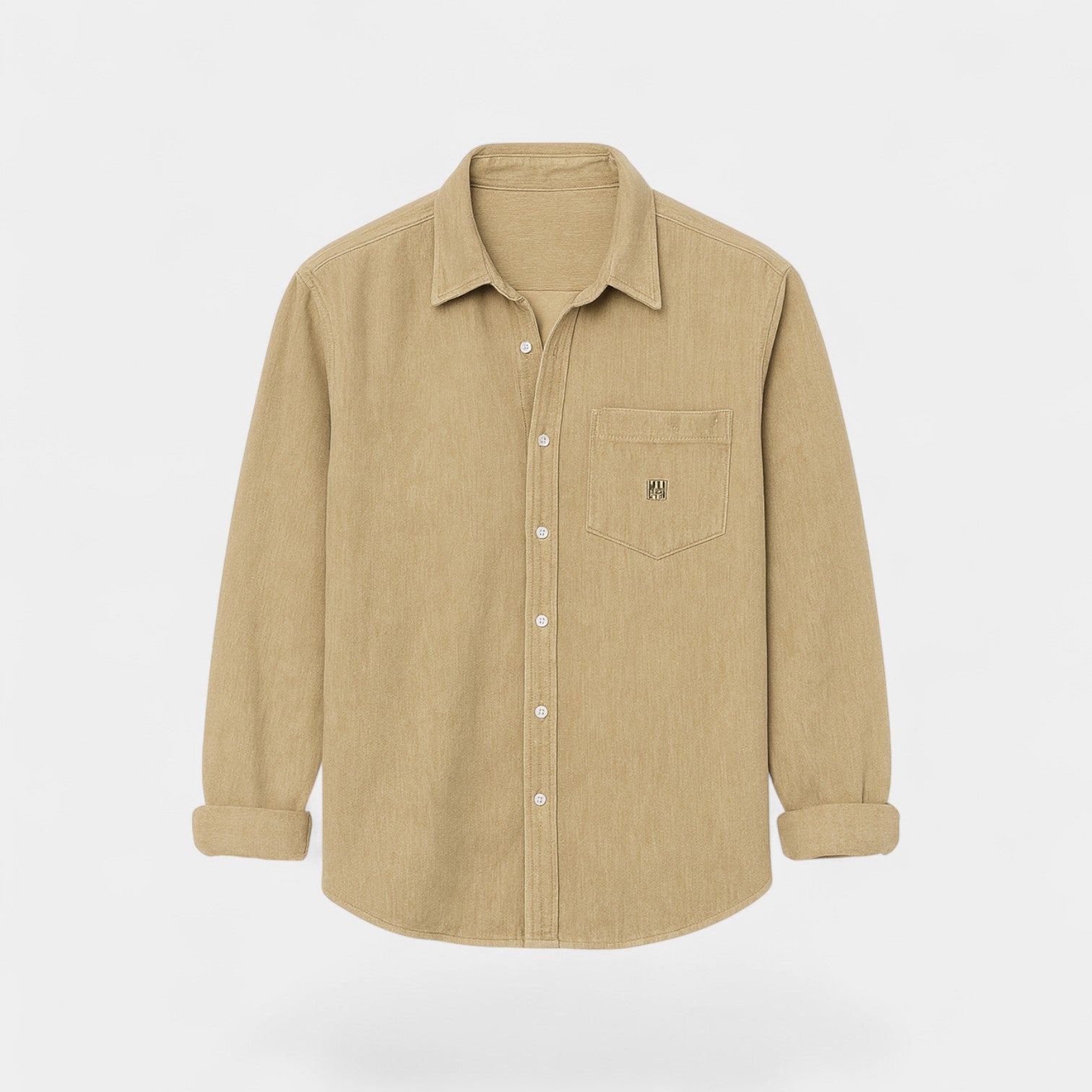 Riche | Chemise homme coton manches longues – brossée ajustée casual