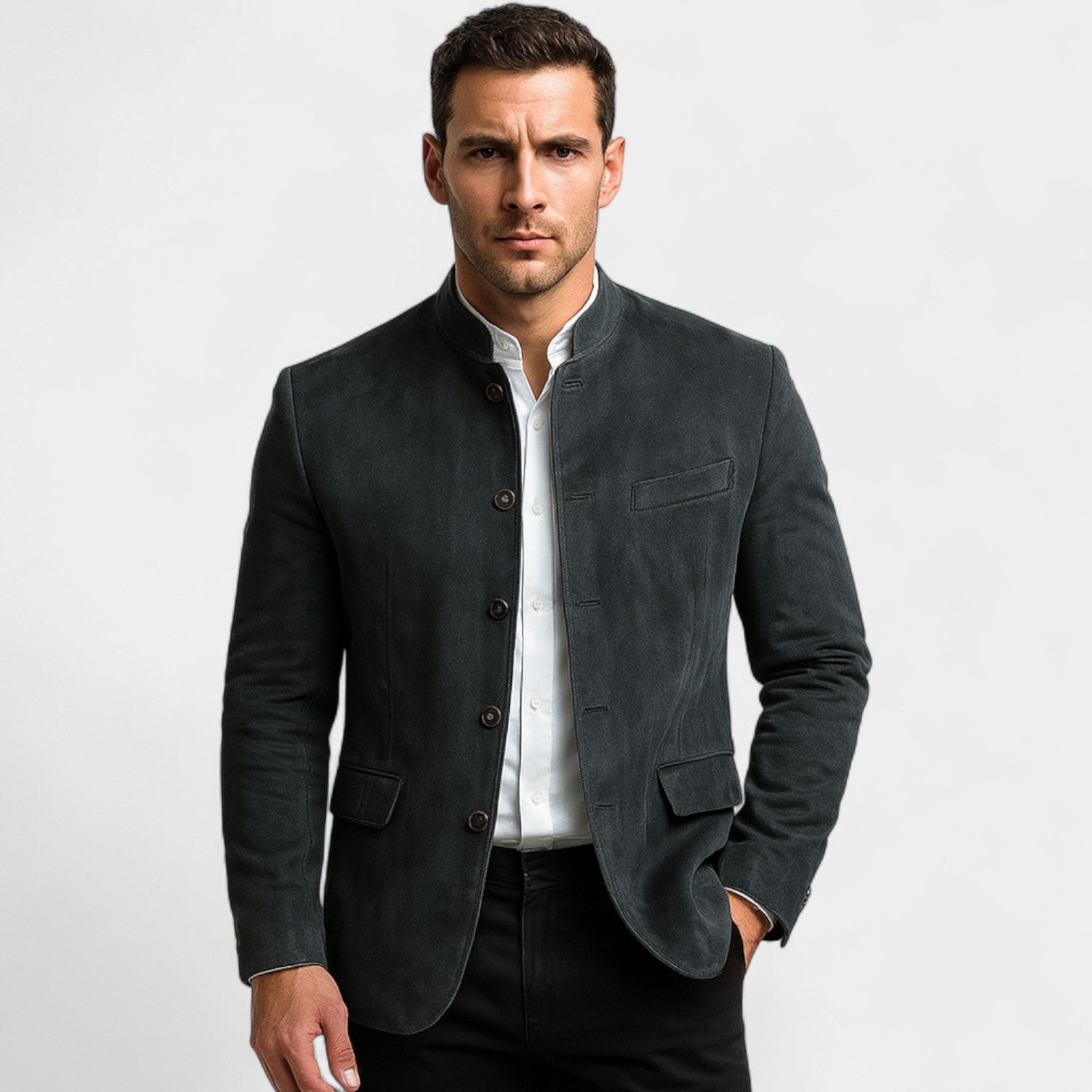 Riche | Blazer homme effet daim côtelé – allure décontractée