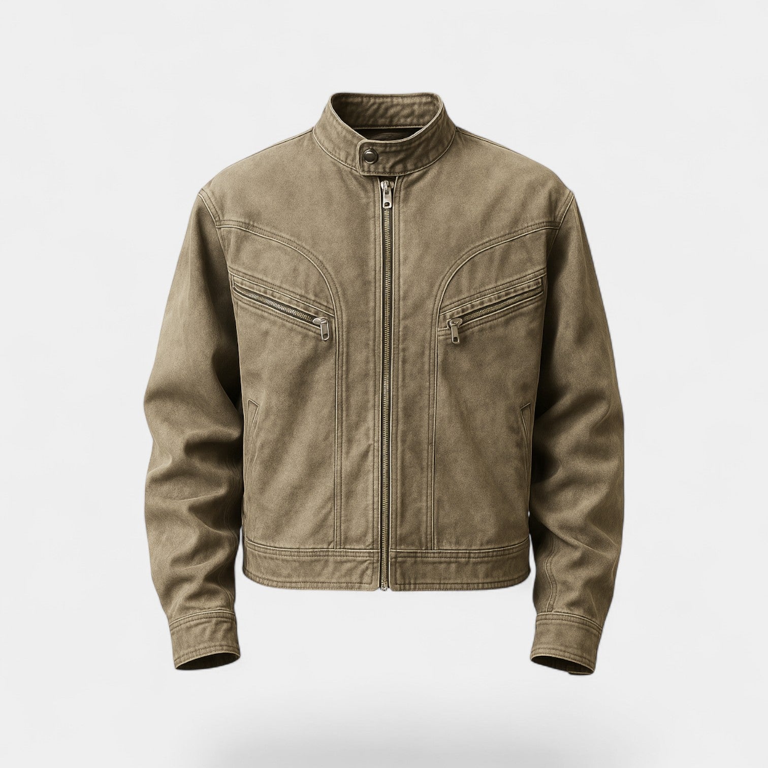 Riche | Veste en denim homme vintage délavé – style intemporel au quotidien